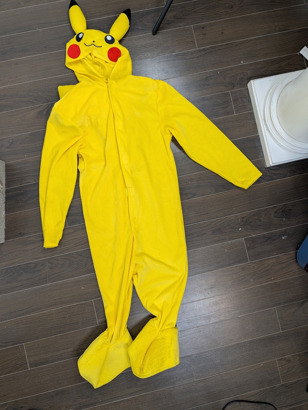 Pikachu Yellow Kids One-Piece Hooded Pajamas
